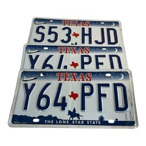 Texas License Plates Set